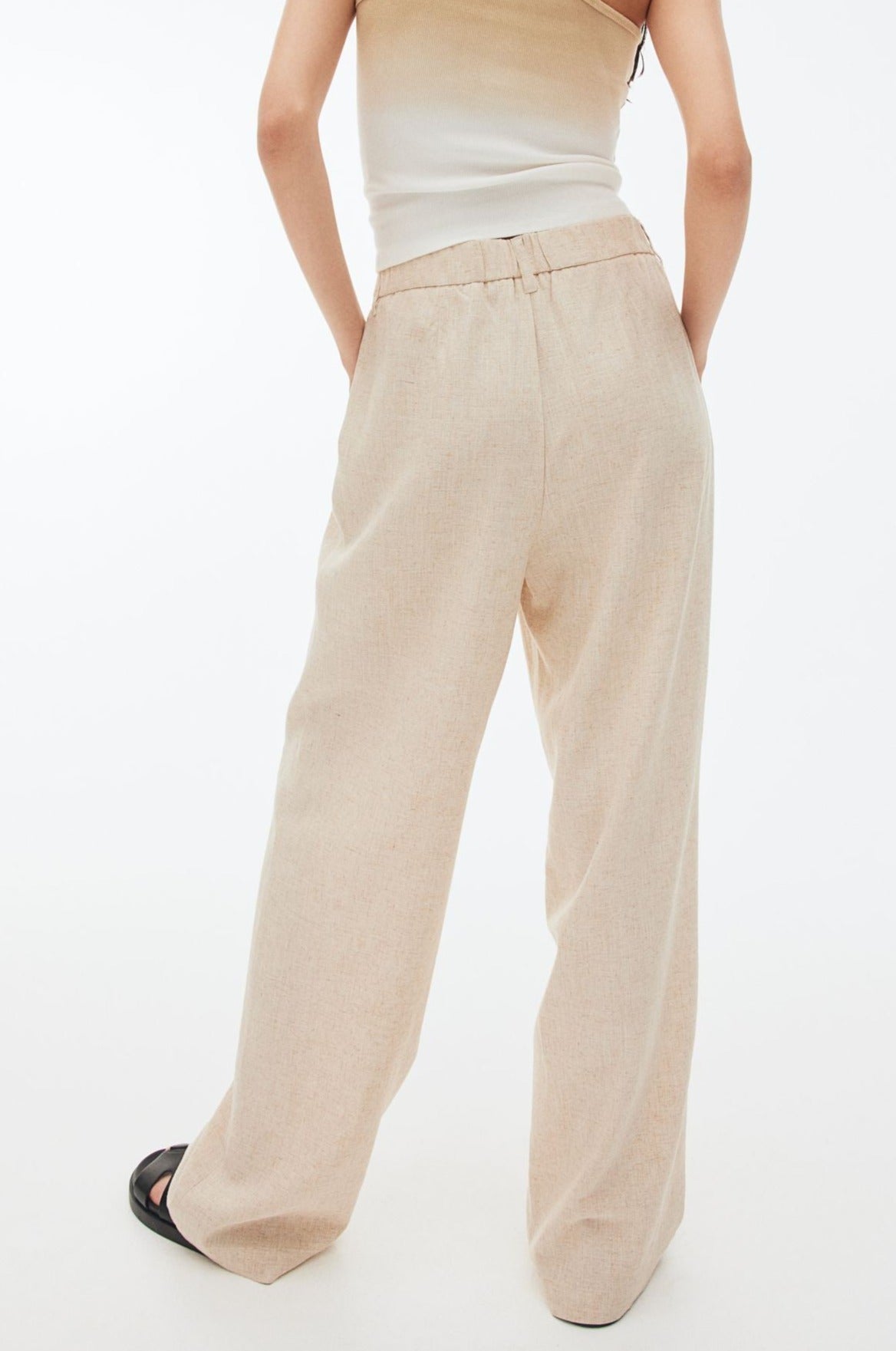 Elegant Linen Chino Stripe Pants