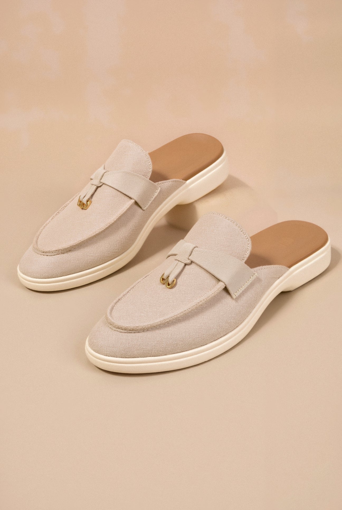 Women's Solid Toe Slip Flat Shoe Sandals