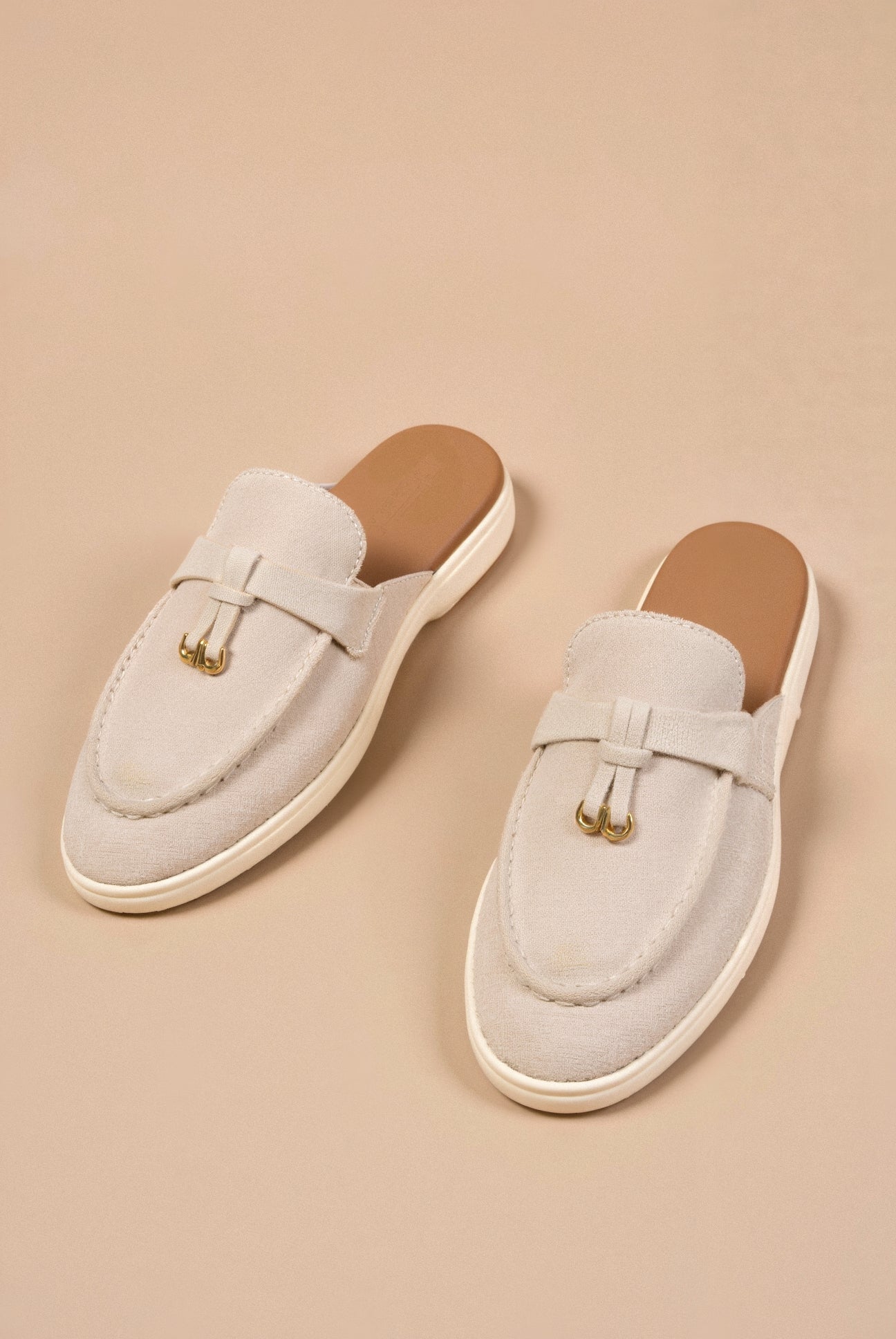 Women's Solid Toe Slip Flat Shoe Sandals