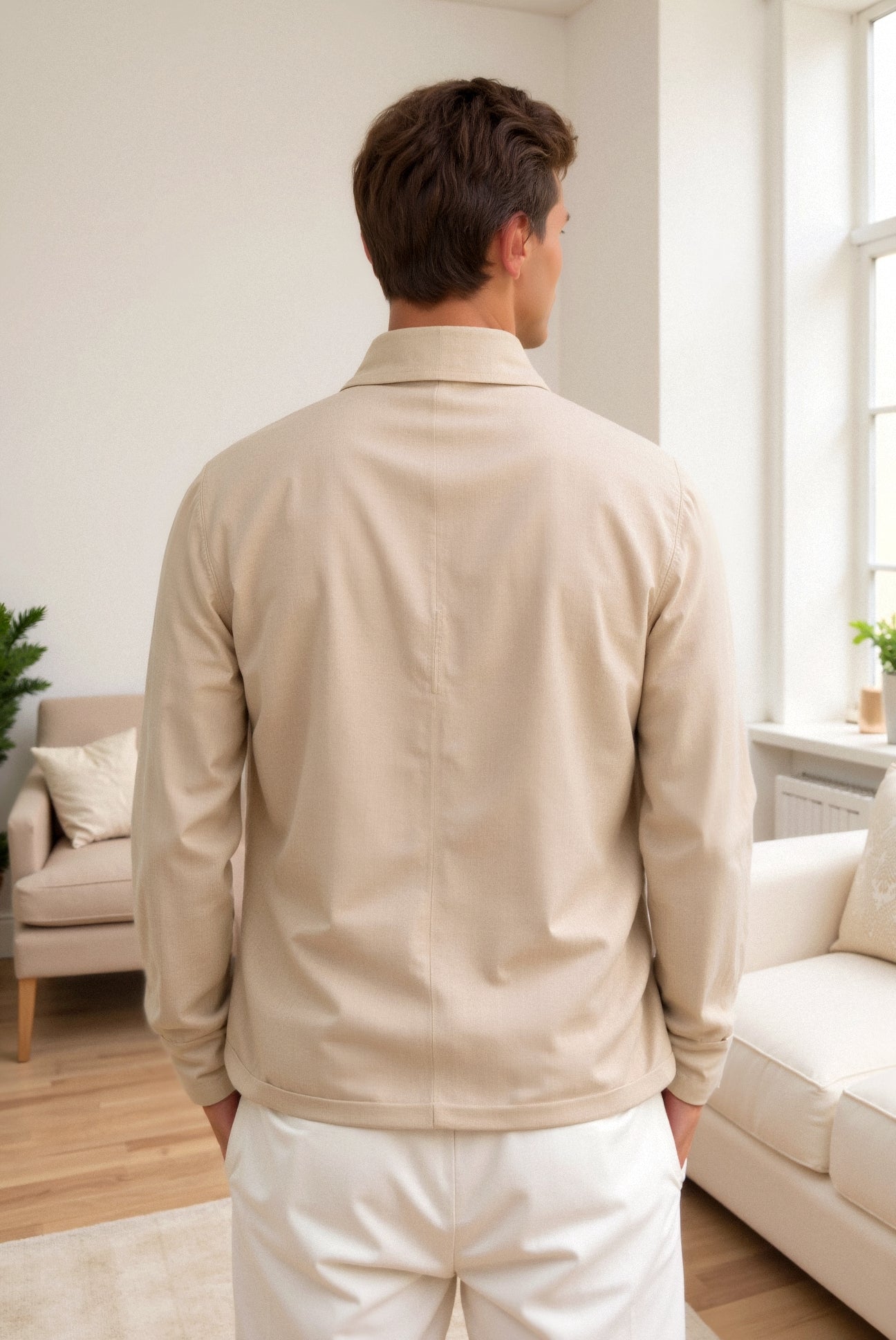 Men's Casual Versatile Suit Jacket with Suit Collar