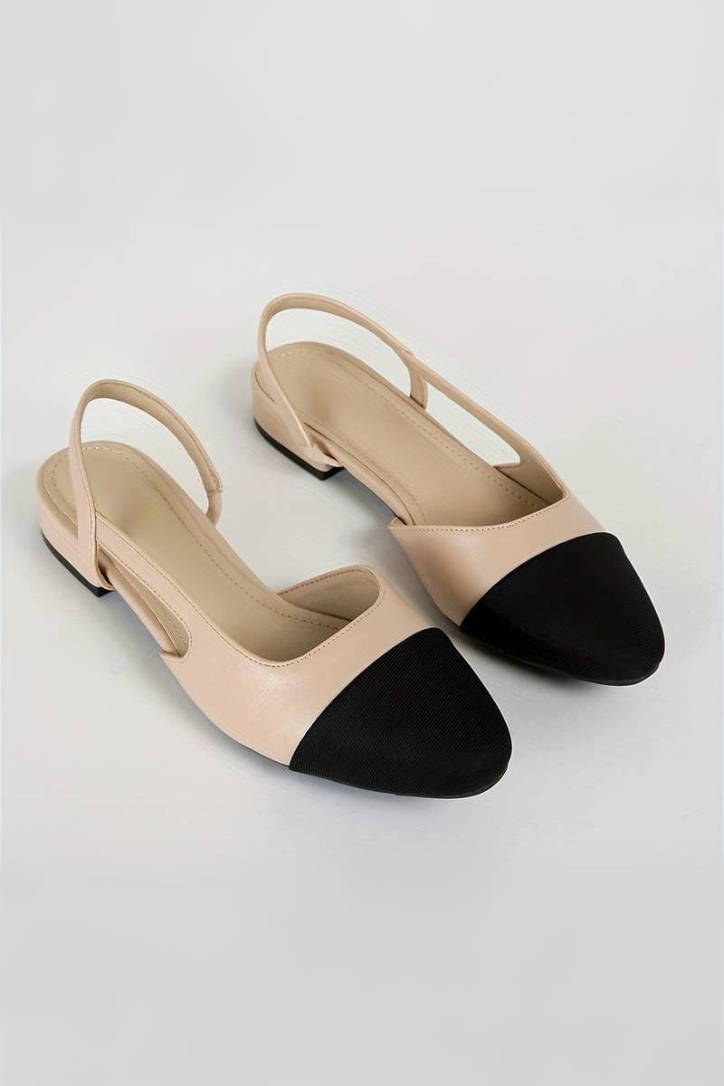 Women's Contrast Color Elegant Ankle Strap Chunky Low Heel Shoes