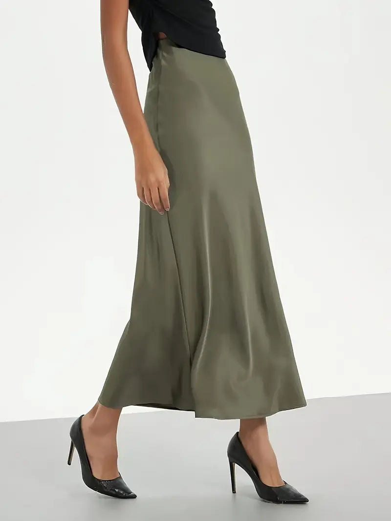 ZT Collection - Satin Midi Skirt