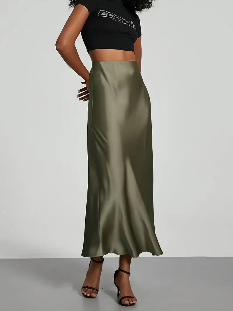 ZT Collection - Satin Midi Skirt