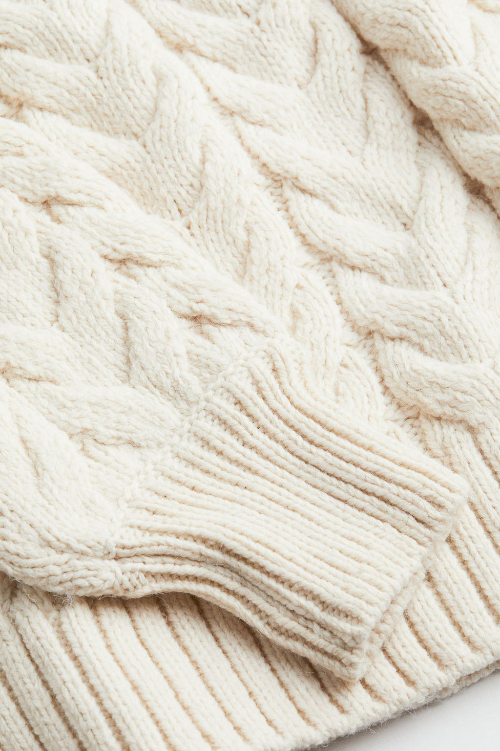 Soft Wool Cable Knit Sweater